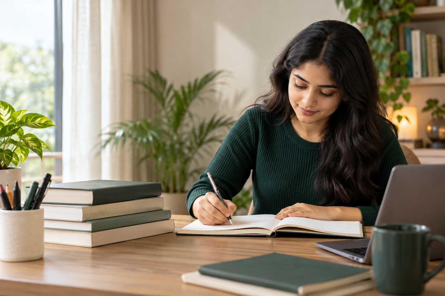 Student preparing for a competitive exam
